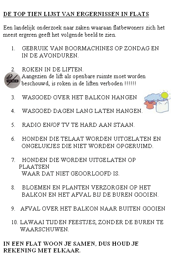 De top 10 van ergenissen